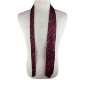 Bachrach men's red paisley tie